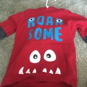 Red roar-some size 8 kids hoodie